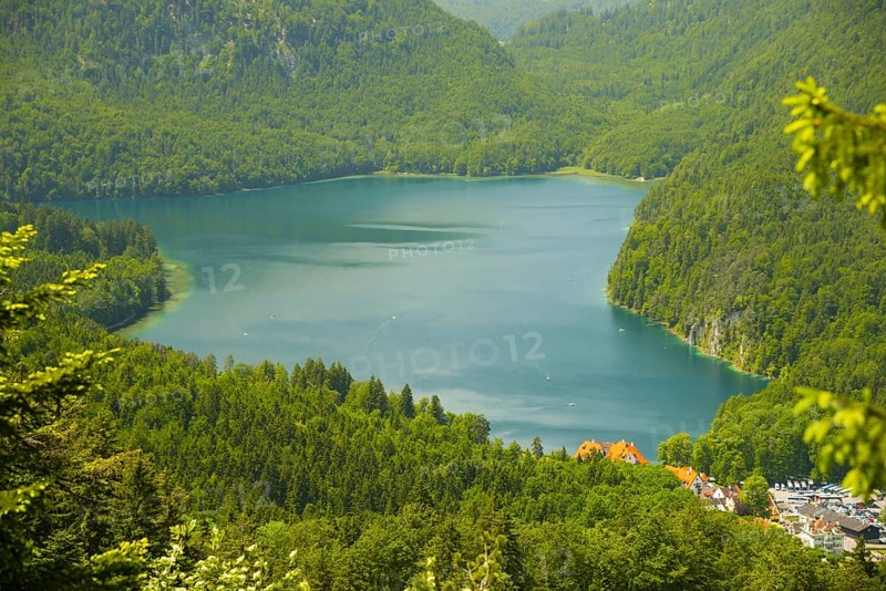 Alpsee, Schwangau, Ostallgaeu, Allgaeu, Swabia, Bavaria, Germany, Europe