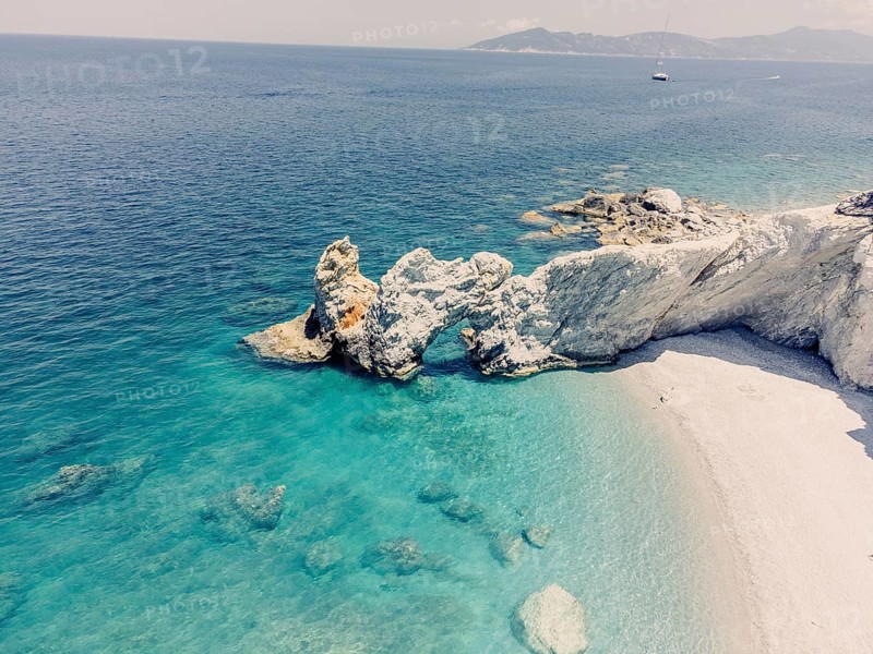 Greek island Skiathos with the beautiful beach called Lalaria, Greece, Europe