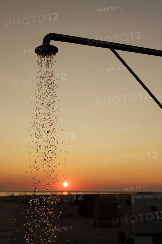 Shower on the beach of Borkum, 19.07.2024