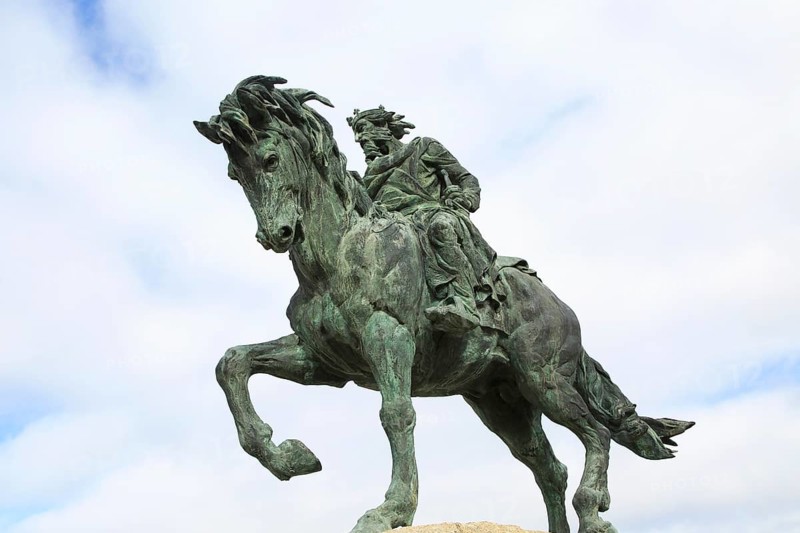Equestrian statue of King Alfonso VIII, Plasencia, Caceres province, Extremadura, Spain, Europe