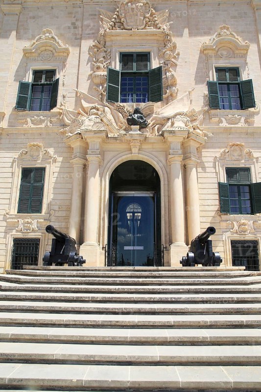 Auberge de Castille palace in city centre of Valletta, Malta completed in 1744