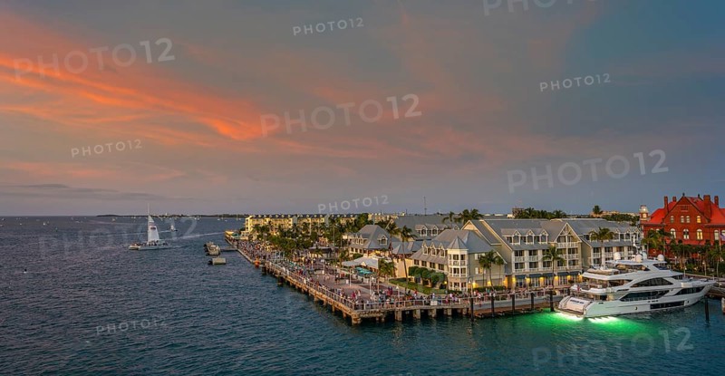 Evening atmosphere at the harbour Key West Florida USA