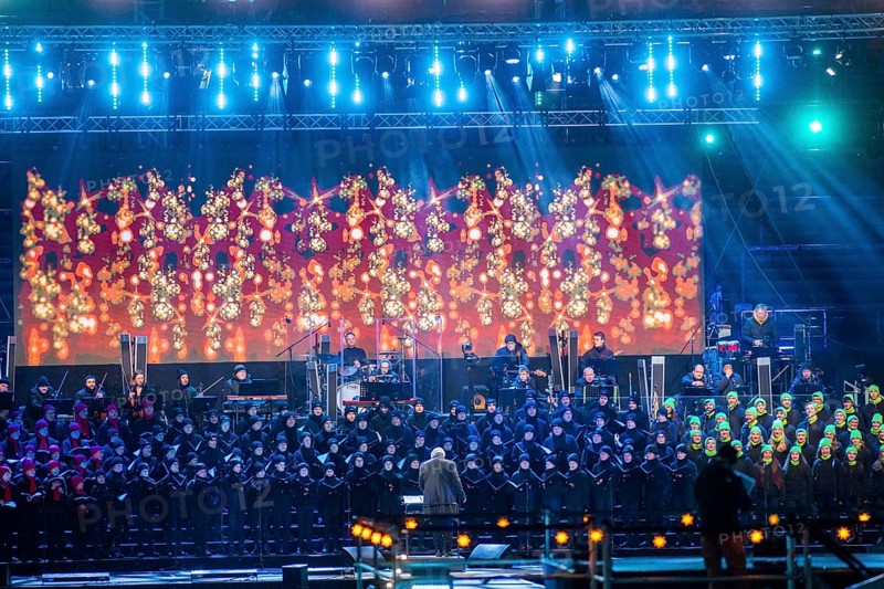 When over 25, 000 visitors flock to the Rudolf Harbig Stadium for the big Advent concert just in front of Christmas, the Christmas festivities begin for many Dresdeners. What began in 2015 as part of the celebrations to mark the anniversary of the world-famous Dresden Kreuzchor has now established itself as one of the biggest and most beautiful Christmas events in Germany., Dresden, Saxony, Germany, Europe