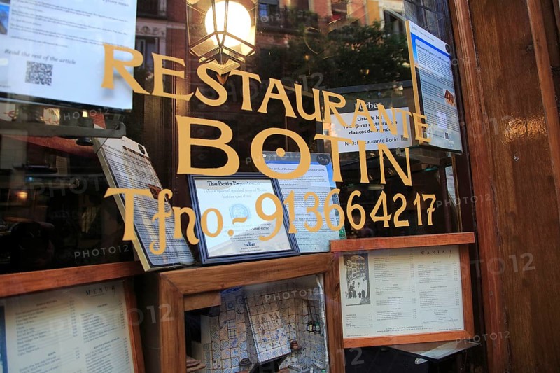 Restaurant Sobrino de Botin, Madrid city centre, Spain from 1725 claims to be one of world's oldest restaurants