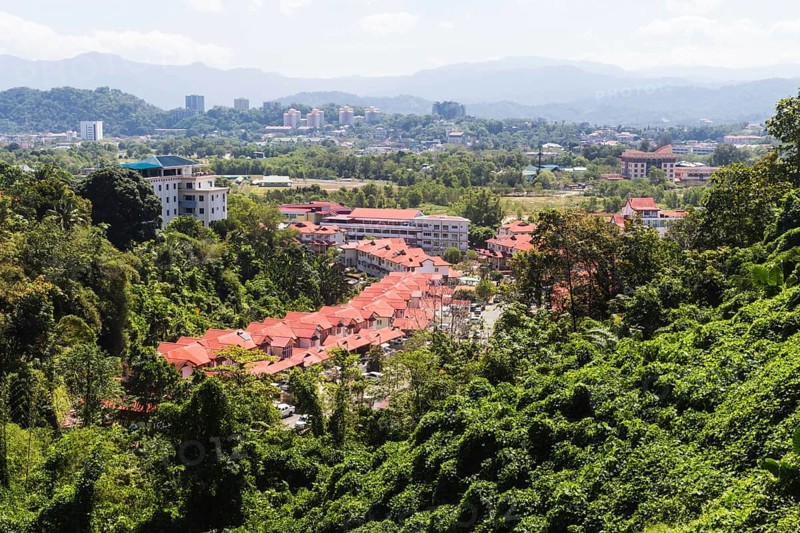 A small city surrounded by jungle. Malaysia