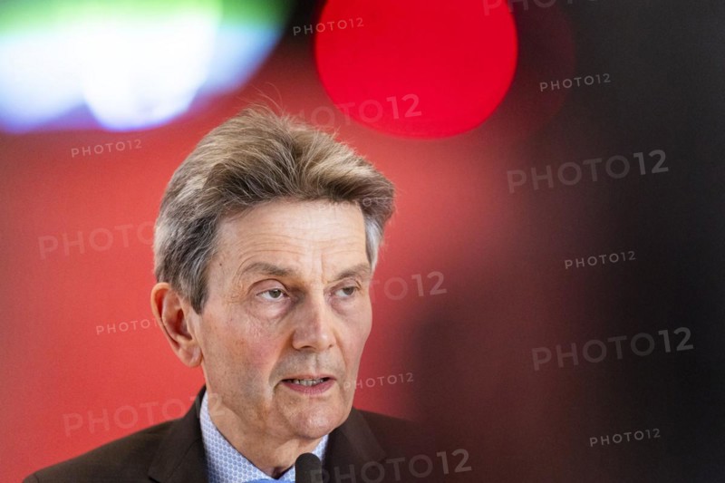 Rolf Mützenich, SPD parliamentary group leader, recorded as part of a press statement in front of the parliamentary group meeting of the SPD parliamentary group in the German Bundestag in Berlin, 9 April 2024