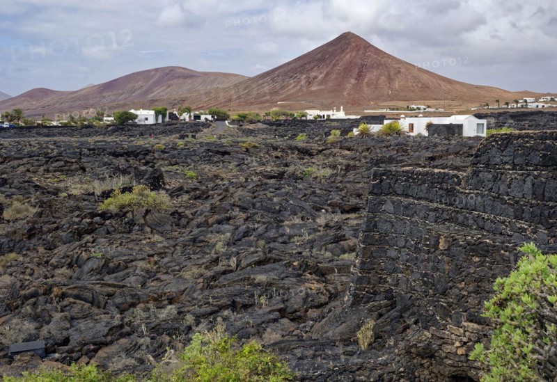 Volcanic landscape, Fundación César Manrique, César Manrique Foundation, Tahíche, Lanzarote, Canary Islands, Canary Islands, Spain, Europe