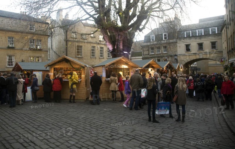 Christmas market, Abbey Green, Bath, England, United Kingdom, Europe