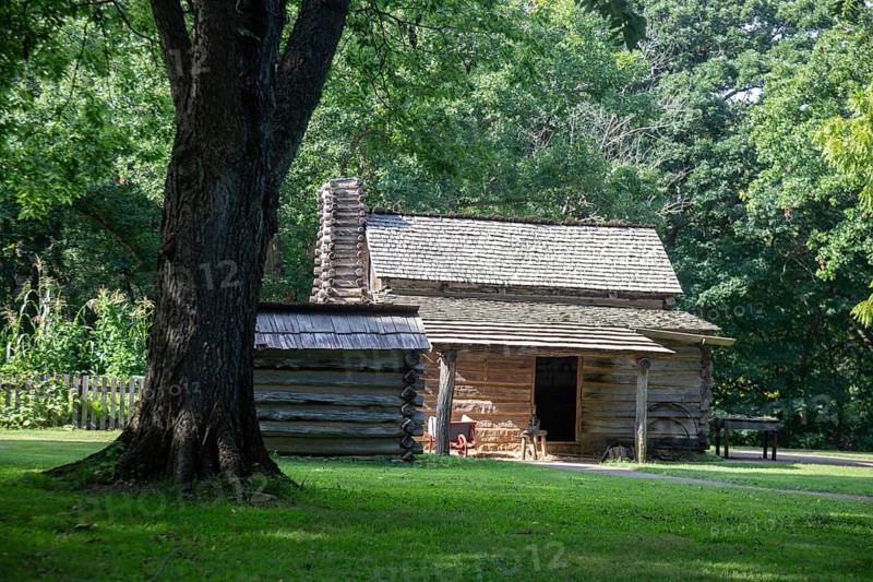 Petersburg, Illinois - Lincoln's New Salem State Historic Site. The site is a reconstruction of New Salem Village, where Abraham Lincoln lived as a young man from 1831 to 1837. The reconstruction was done as a Civilian Conservation Corps project during the Great Depression.