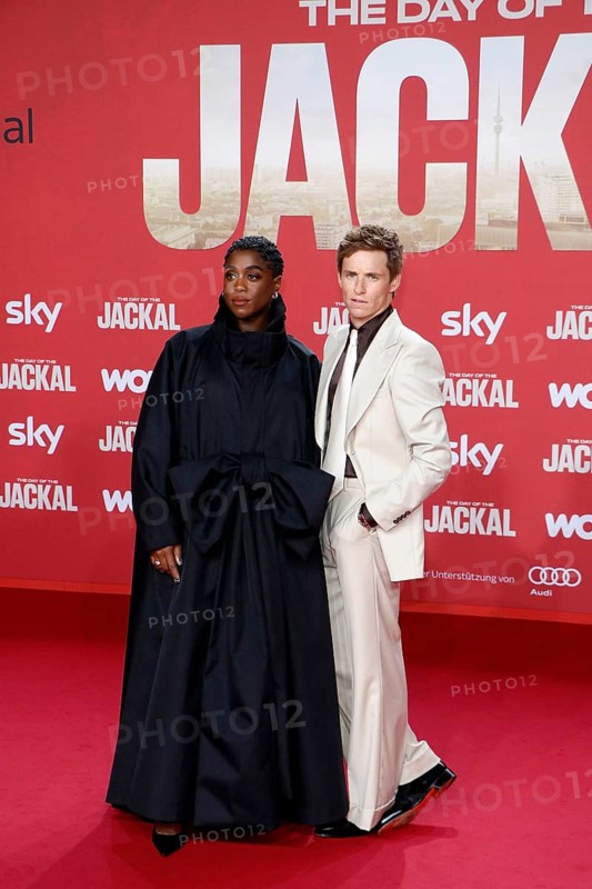 Lashana Lynch and Eddie Redmayne at the German premiere of The day of the Jackal at the Zoo Palast in Berlin on 5 November 2024