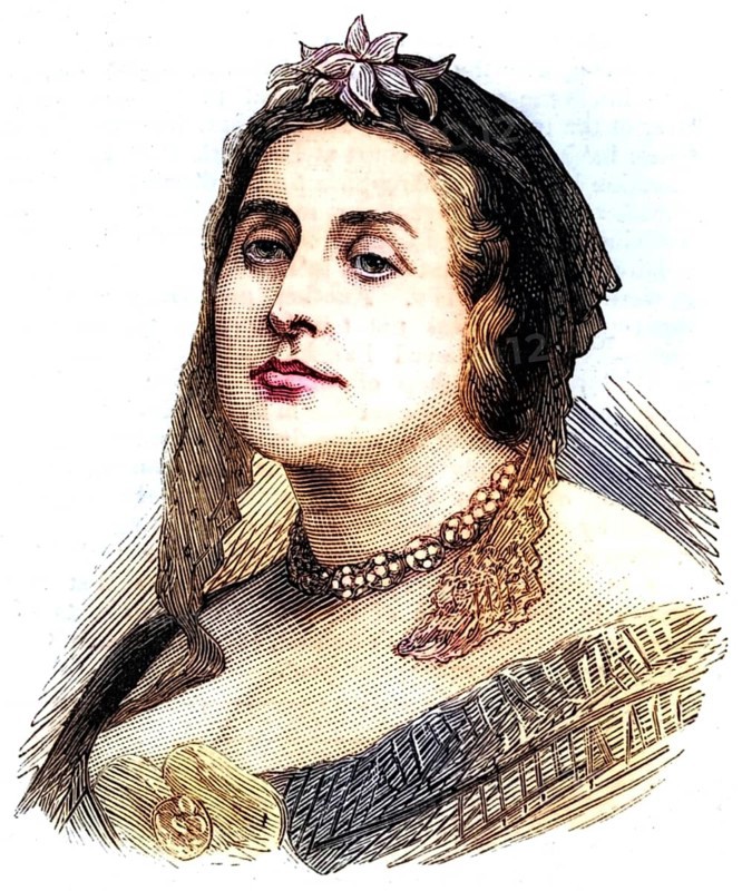 Caroline Elizabeth Sarah Norton (née Sheridan - 1808-1877) English poet, novelist and pamphleteer. She campaigned for woman's rights in marriage because of the abuse she suffered at the hands of her man. Heroine of the novel Diana of the Crossways by George Meredith (1885), which is based on Caroline's life. Copper engraving from 1877, Historical, digitally restored reproduction from a 19th century original, Record date not stated