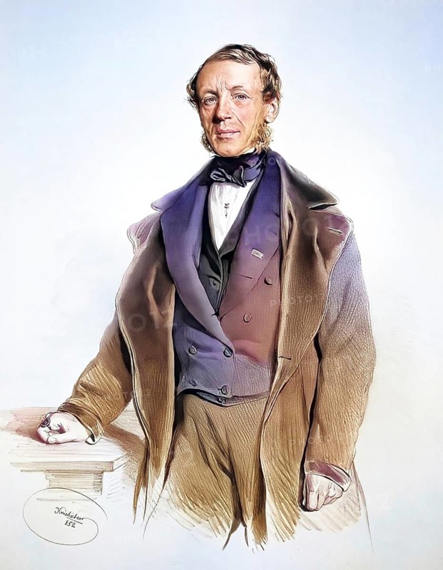 Ignaz Maucher (1799-1860) Councillor of the Provincial Court. Founding member of the Vienna Animal Protection Association, specialised author, Historical, digitally restored reproduction from a 19th century original, Record date not stated