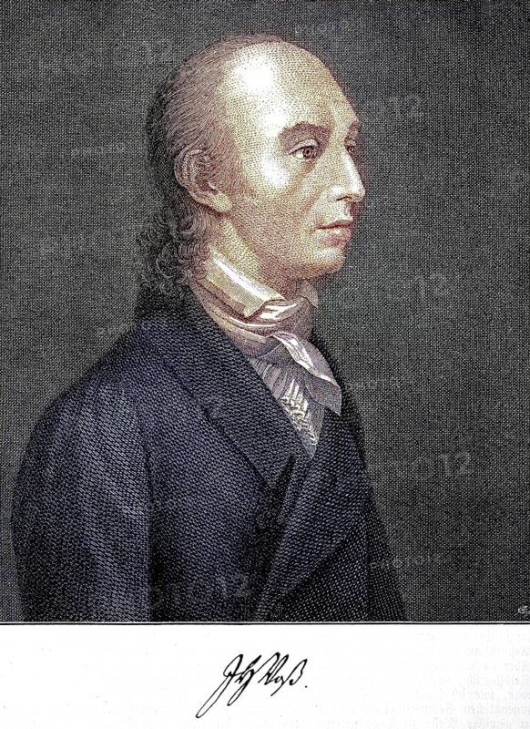 Johann Heinrich Voß, 20 February 1751 - 29 March 1826, was a German poet, digital reproduction of an original from the 19th century