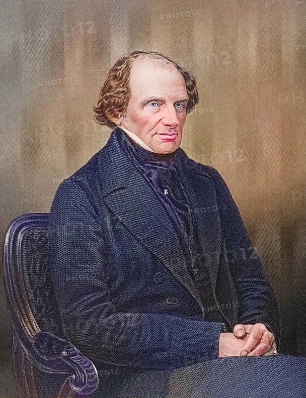 Lord John Russell, 1st Earl Russell (1792-1878), Prime Minister of England. Engraving by DJ Pound after a photograph by Mayall. From the book The Drawing-Room Portrait Gallery of Eminent Personages, published in London 1859, digitally restored reproduction from a 19th century original, record date not stated