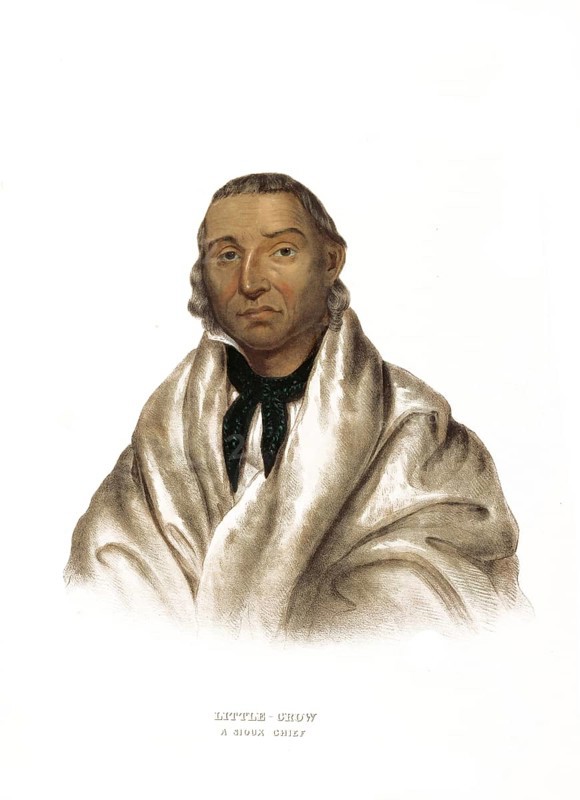 American Indian, Native American, Little Crow, a Sioux chief, United States of America, USA, Painting by Charles Bird King (1785, 1862), c. 1840, Historic, digitally restored reproduction from a 19th century original, Record date not stated, North America