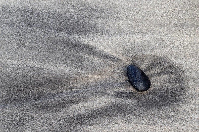 Lava pebbles on the beach, Playa de Famara, Lanzarote, Canary Islands, Spain, Europe