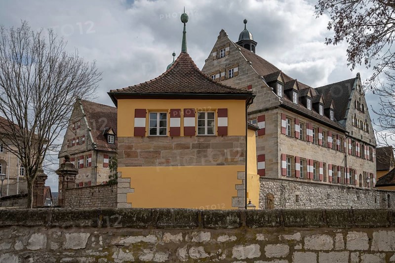 Former Hersbruck Castle, 1517, today Hersbruck District Court, Schlossplatz 1, Hersbruck, Middle Franconia, Bavaria, Germany, Europe