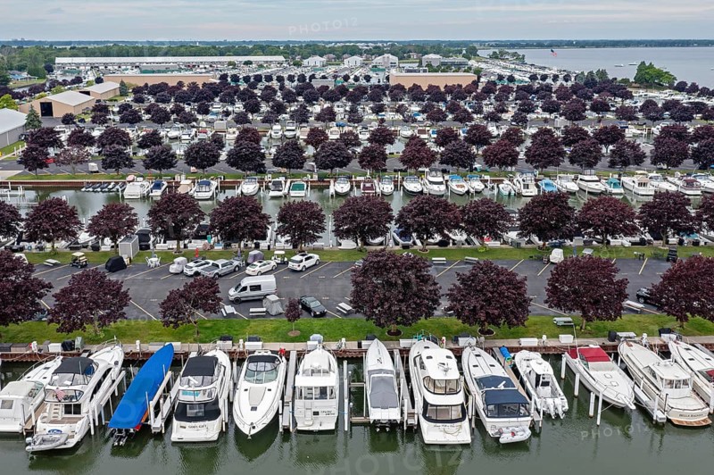 Harrison Twp., Michigan, The Safe Harbor Belle Maer marina on Lake St. Clair