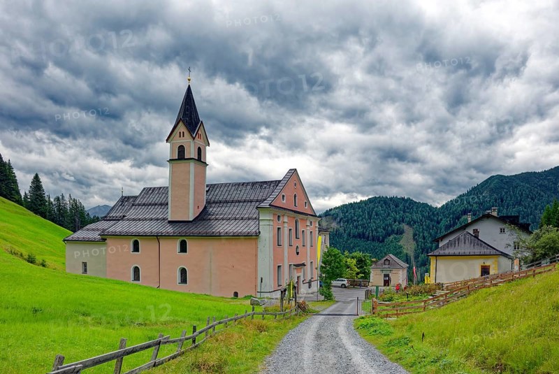 Maria Waldrast pilgrimage monastery of the Servite Order, pilgrimage church, weather mood, cloudy mood, Matrei am Brenner, Tyrol, Austria, Europe