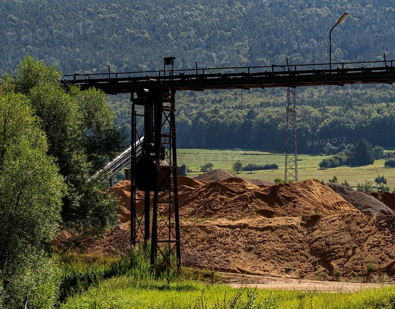 Old gravel and sand works on the River Main between Miltenberg and Freudenstadt, Bavaria, Germany, Europe