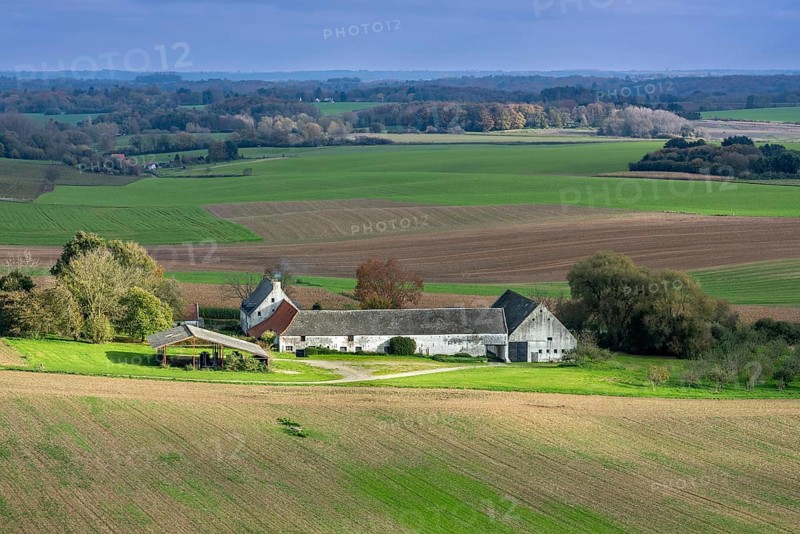 La Haye Sainte, square farm, farmstead, defended by Wellington's British troops during the 1815 Battle of Waterloo at Plancenoit, Wallonia, Belgium, Europe