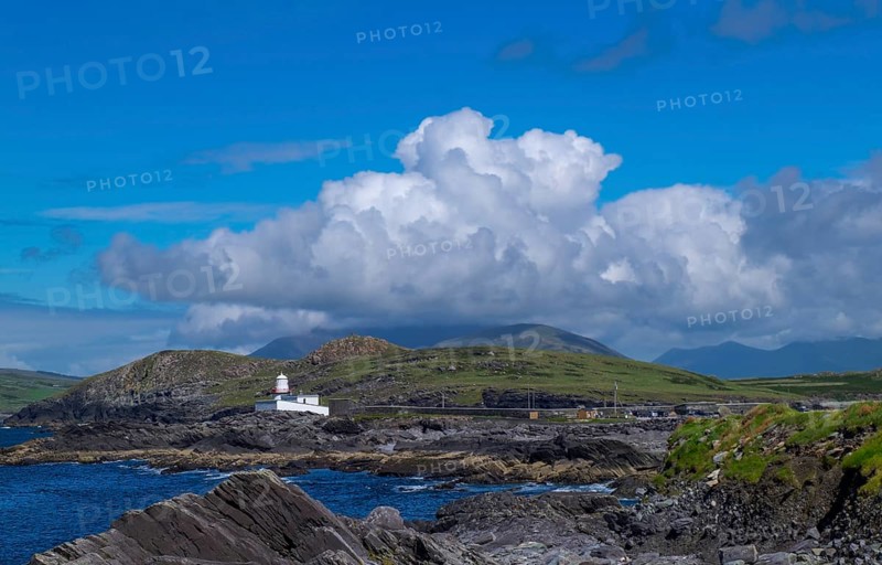 Lighthouse at Cromwell Point, Valentia Island, County Kerry, Ireland, Europe