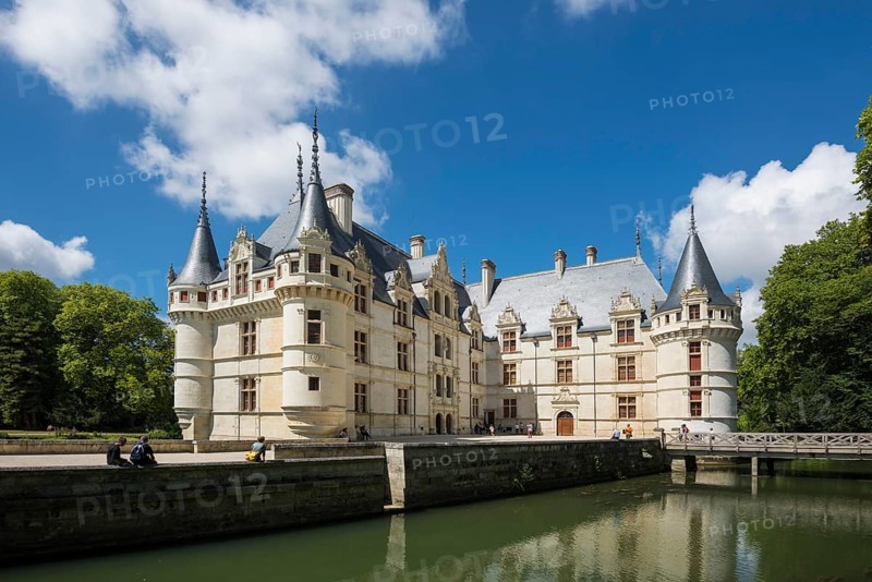 Chateau Azay-le-Rideau, Department Indre-et-Loire, Centre-Val de Loire region, France, Europe