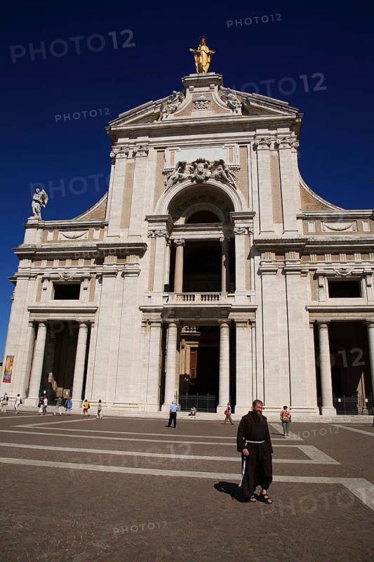 Santa Maria degli Angeli, Our Lady of the Angels, basilica below Assisi, built around the Portiuncula Chapel and the chapel where St Francis of Assisi died, Umbria, Italy, Europe