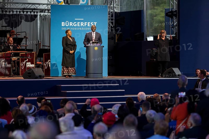 William Samoei Ruto (President of the Republic of Kenya) and his woman Rachel Ruto at the opening speech for the Federal President's Citizens' Festival in Bellevue Palace Gardens, Berlin, 13/09/2024