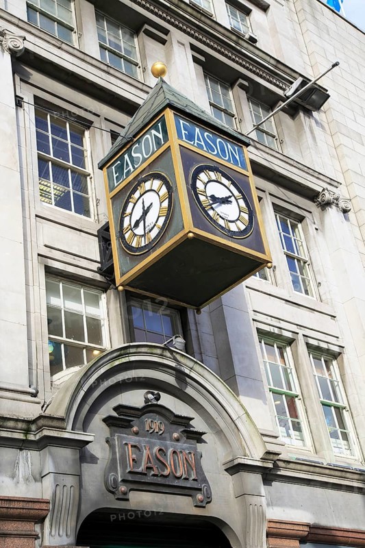 Eason shop clock, O'Connell street, city of Dublin, Ireland, Irish Republic, Europe