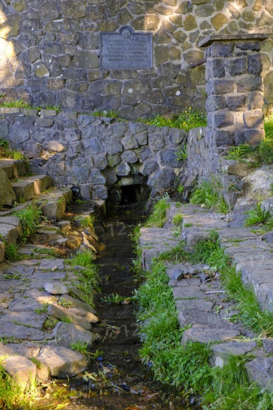 Fulda spring on the Wasserkuppe, Ehrenberg, Rhön, Hesse, Germany, Europe