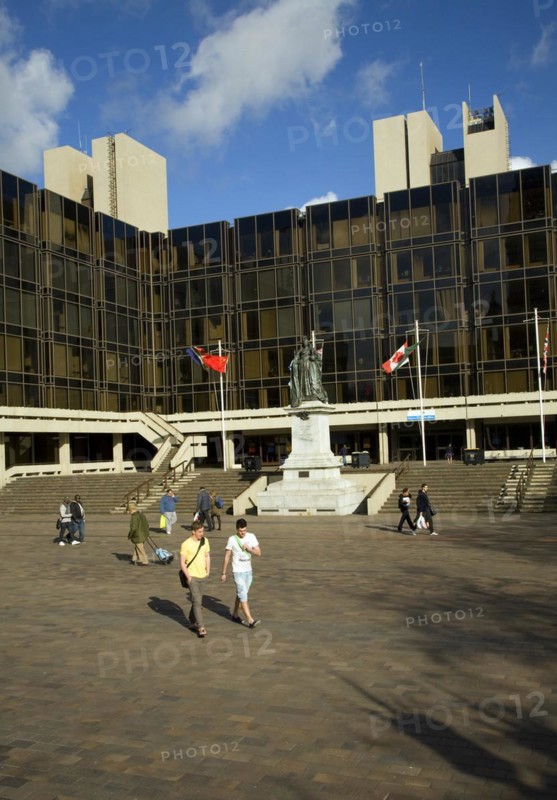Civic council office buildings and city centre Guildhall square, Portsmouth, Hampshire, England, United Kingdom, Europe