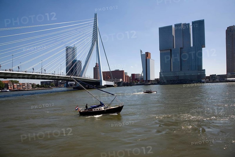 De Rotterdam building designed by architect Rem Koolhaas as a vertical city nears completion in August 2013 at Wilhelminapier, Rotterdam, Netherlands