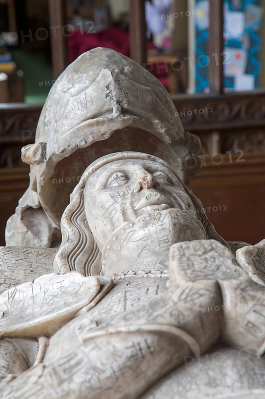 Tomb of Sir Roger Tocotes died 1492, fifteenth century chantry chapel, Church of Saint Nicholas, Bromham, Wiltshire, England, UK