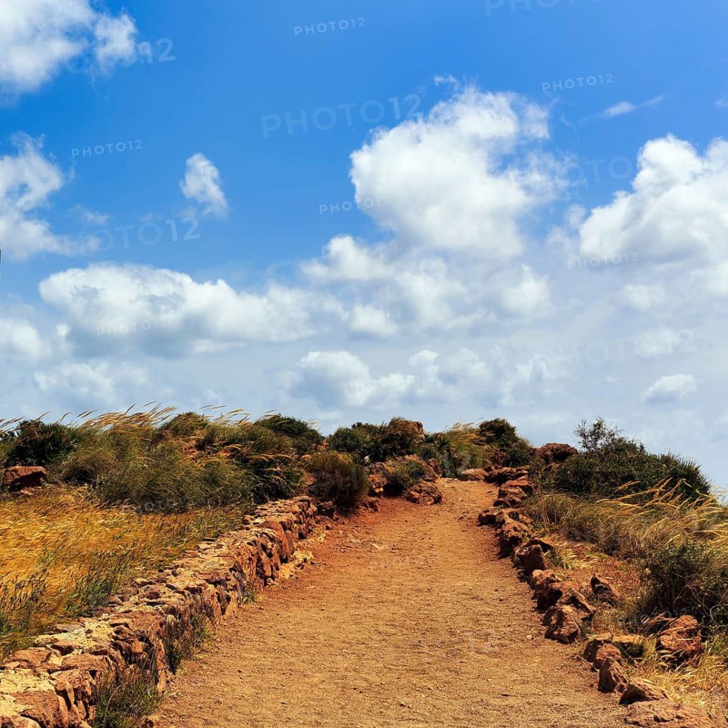 Hiking trail at the Mirador de La Amatista, Almeria, Cabo de Gata, Cabo de Gata-Nijar, Spain, Europe