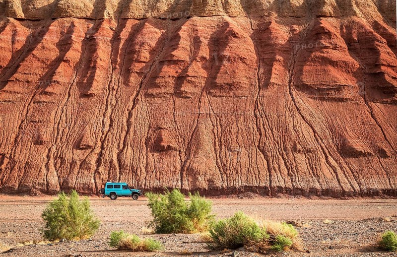 Landscape formation of Shar canyons. Gobi-Altai province, Mongolia, Asia