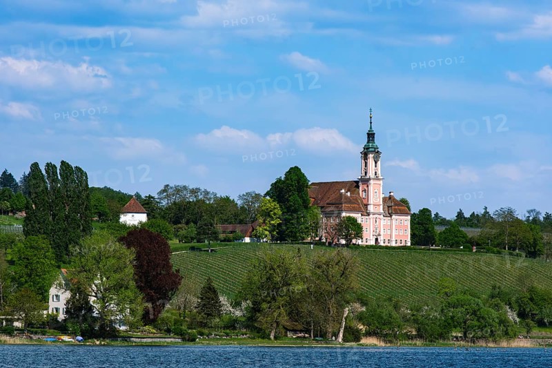 Picturesque view of the Birnau pilgrimage church, Baden-Württemberg, Germany, Europe