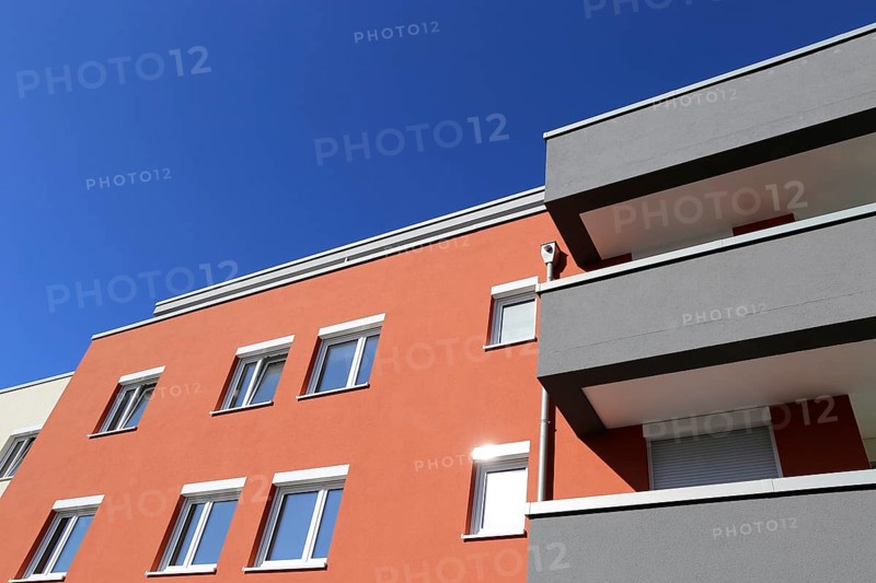 Residential building with modern facade painting Ludwigshafen, Rhineland-Palatinate