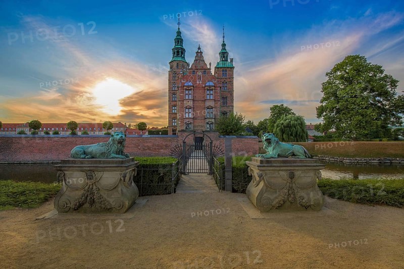 Famous Rosenborg castle, one of the most visited castles in Copenhagen
