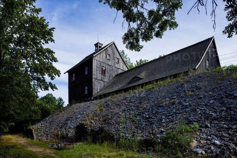 Rothschönberger Stolln, Lichtloch IV / Treibehaus and Radstubenkaue, Reinsberg, Reinsberg, Saxony, Germany, Europe