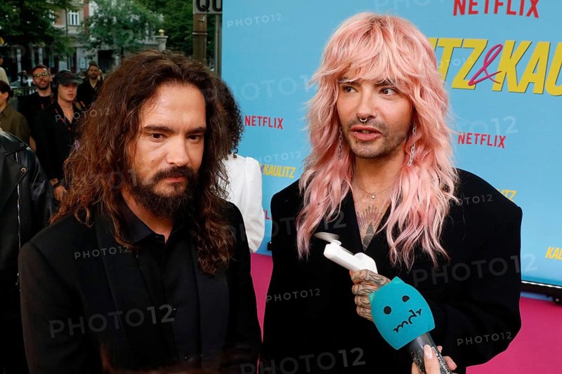 Bill Kaulitz and Tom Kaulitz at the premiere of the Kaulitz & Kaulitz (Netflix) reality series at the Delphi cinema in Berlin on 21 June 2024