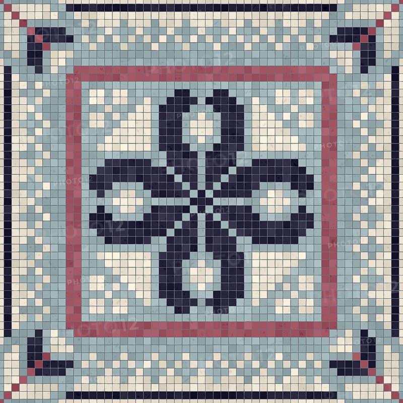 Mosaic tiles background, seamless vector pattern