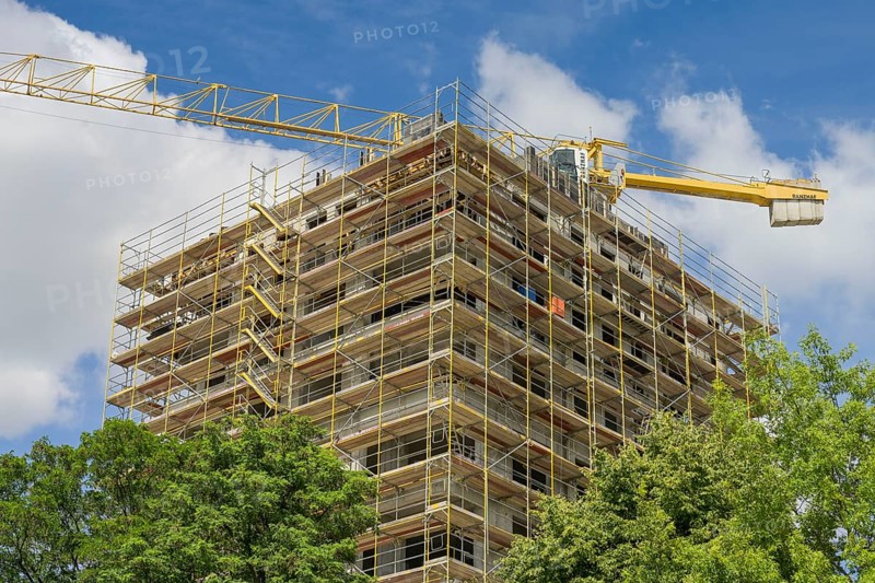 Havel, high-rise building site, southern part of Eiswerder Island, Hakenfelde, Spandau, Berlin, Germany, Europe