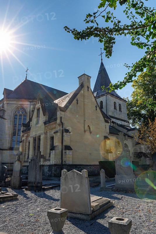 15th century Mosan Gothic Sint-Stefanuskerk, St. Stephen's Church in the village 's Herenelderen, Tongeren, province of Limburg, Flanders, Belgium, Europe