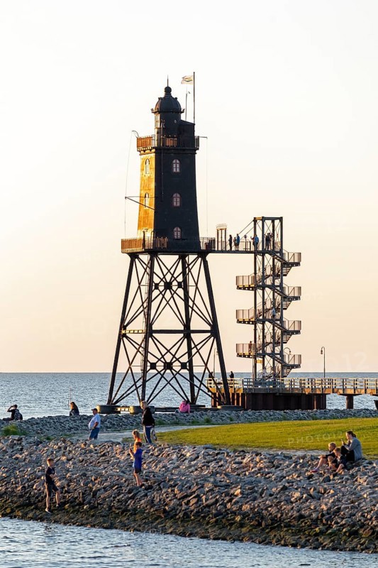 Obereversand lighthouse, North Sea, Dorum-Neufeld, Wurster Land, Lower Saxony, Germany, Europe