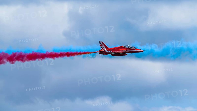 Red Arrows, Royal Air Force Aerobatic Team, Airshow 2024, Teignmouth, Devon, England, United Kingdom, Europe