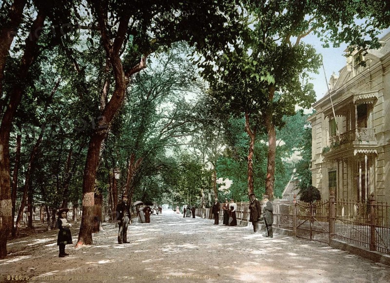 The Road to Scheveningen, Holland, c. 1895, Historical, digitally restored reproduction from a 19th century original, Record date not stated