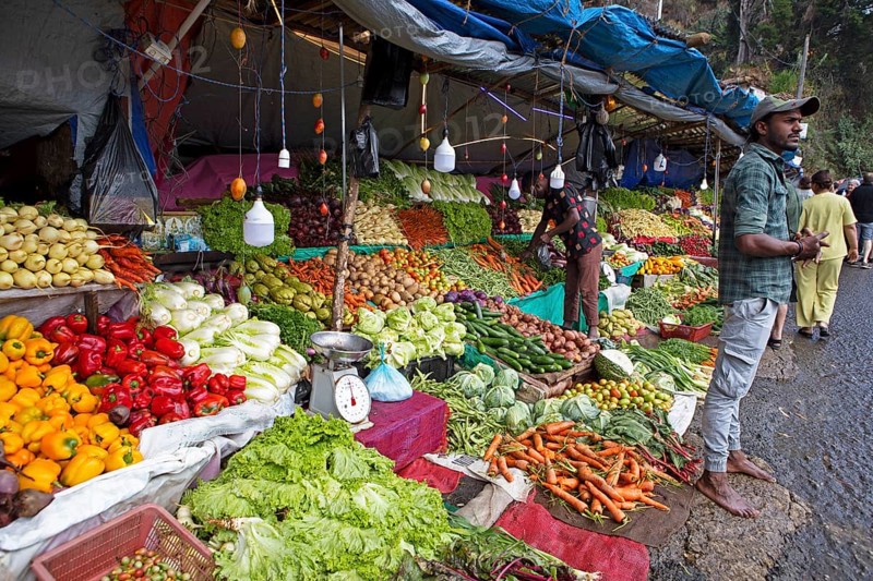 Vegetable stall in Nuwara Eliya, Central Province, Sri Lanka, Asia