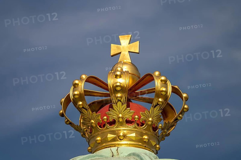 Crown on the roof of the Royal Pavilion at Nordre Toldbod in Copenhagen, Denmark, Europe