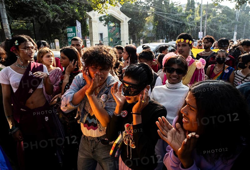 People from LGBT community and supporters participate in Pride Parade on December 22, 2024 in Guwahati, India. Queer pride parades in India are vibrant and empowering events that celebrate LGBTQ+ identities, advocate for equality, and raise awareness about the rights and struggles of the community.
